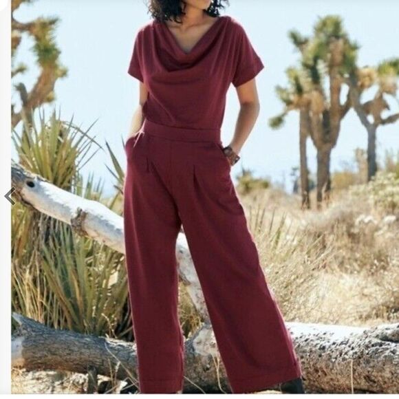 Peruvian Connection Twyla Wide Leg Teal blue flat front crop pant XL - Picture 11 of 11